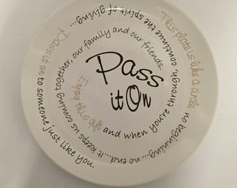 Carson Life is a Circle Gift Sharing Plate Pass it On Plate