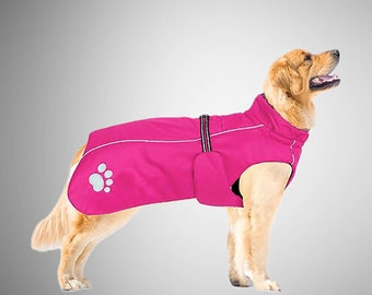 MOREZI Waterproof dog jacket Pink-M