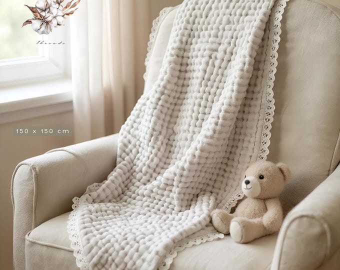 Pure Cotton Baby Blanket, Swaddle For Newborn, Breathable Muslin Baby Blanket, Summer Gauze Bath Towel, Unisex Baby Gift Ideas For New Baby