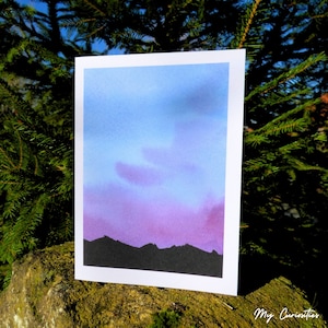Watercolour notecard "That night"