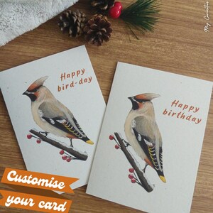 Happy bird-day | Happy birthday, Bohemian waxwing