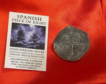 Stunning Pair of Large Spanish Silver Pieces of Eight - Coins