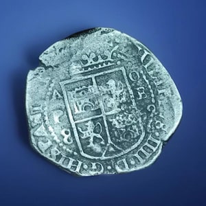 Pirate Spanish Repro Coin 8 reales Potosí 1652, Coin 8 reales Silver
