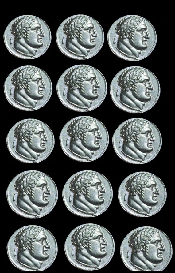 30 Silver Shekel of Tyre Novelty Coins, Biblical Roman History - Etsy