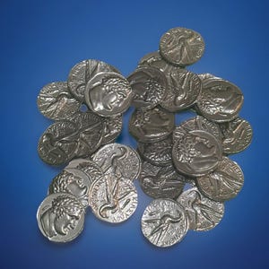 30 Pieces of Silver Shekel of Tyre Judas Jesus Biblical Coin Lot 30 Coins Repro Museum Quality HBO 30 coins