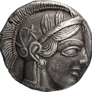 Athen Attika Eule AR Decadrachme Antike griechische Münze Silber Neuheit Münze LARGE