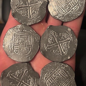 8 Reales Spanish Con Coin 8 Reales Pirate ATOCHA Shipwreck Coin Lot Of 6 Coins