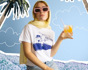 T-shirt cowgirl Yee Haw, imprimé amusant