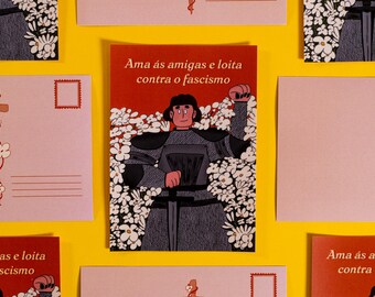 Carte postale illustrée, carte, carte postale pour les amis, amour