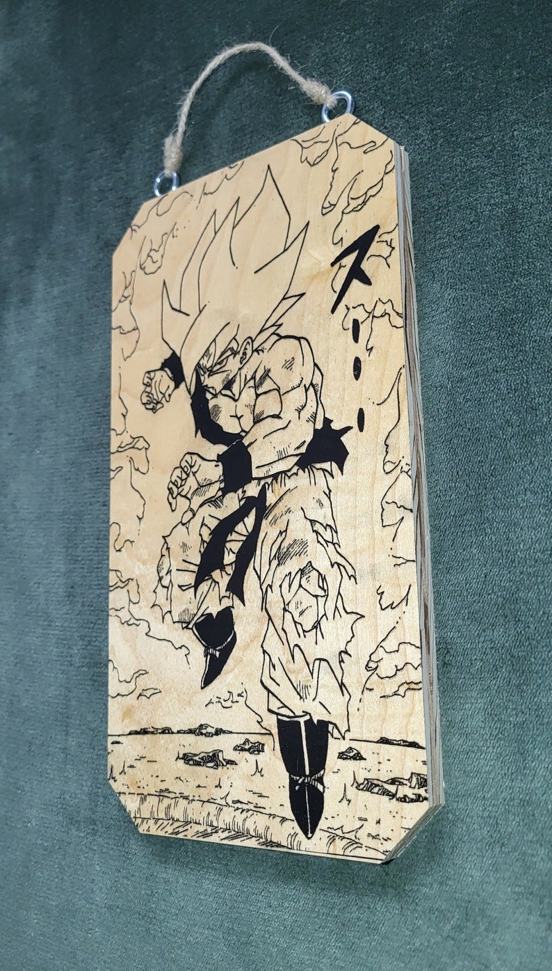 Dragon Ball Z Wall Art Decor Super Saiyan Goku, Wall Mounted Custom ...