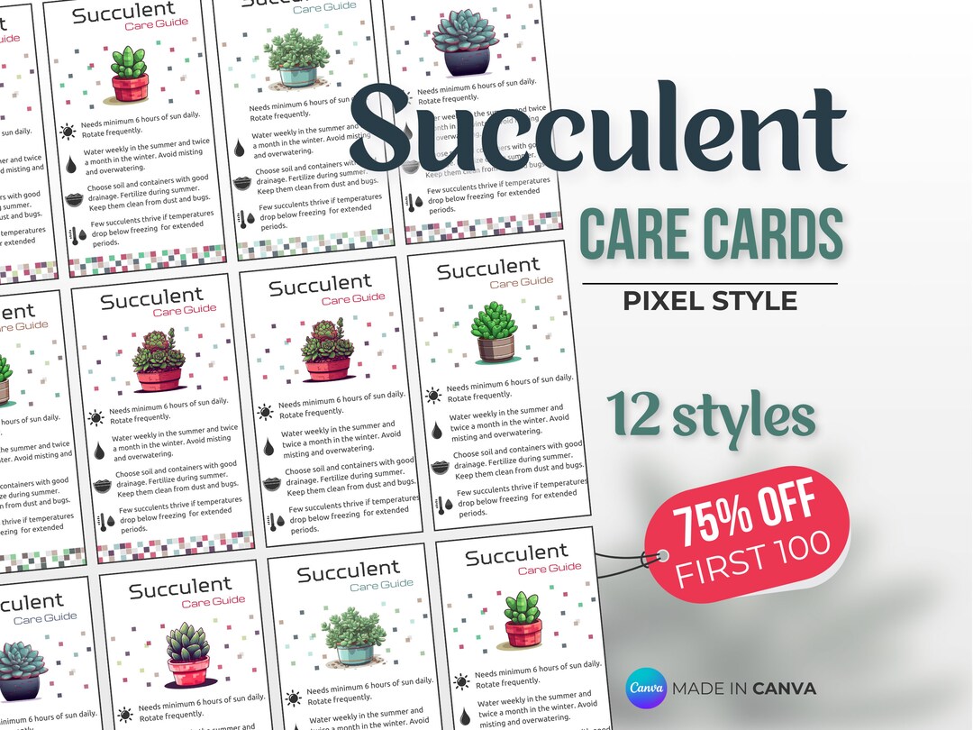succulent-care-card-plant-card-mini-care-cards-plant-label-care
