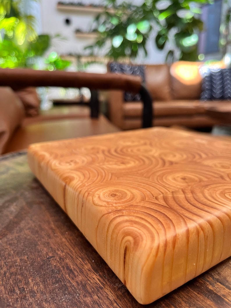 Redwood Butcher Block Cutting Board, End Grain Cutting Board, oak Chop Chopping Board, natural wood, natural materials, cutting board image 6