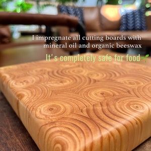 Redwood Butcher Block Cutting Board, End Grain Cutting Board, oak Chop Chopping Board, natural wood, natural materials, cutting board image 2