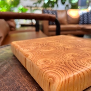 Redwood Butcher Block Cutting Board, End Grain Cutting Board, oak Chop Chopping Board, natural wood, natural materials, cutting board image 5