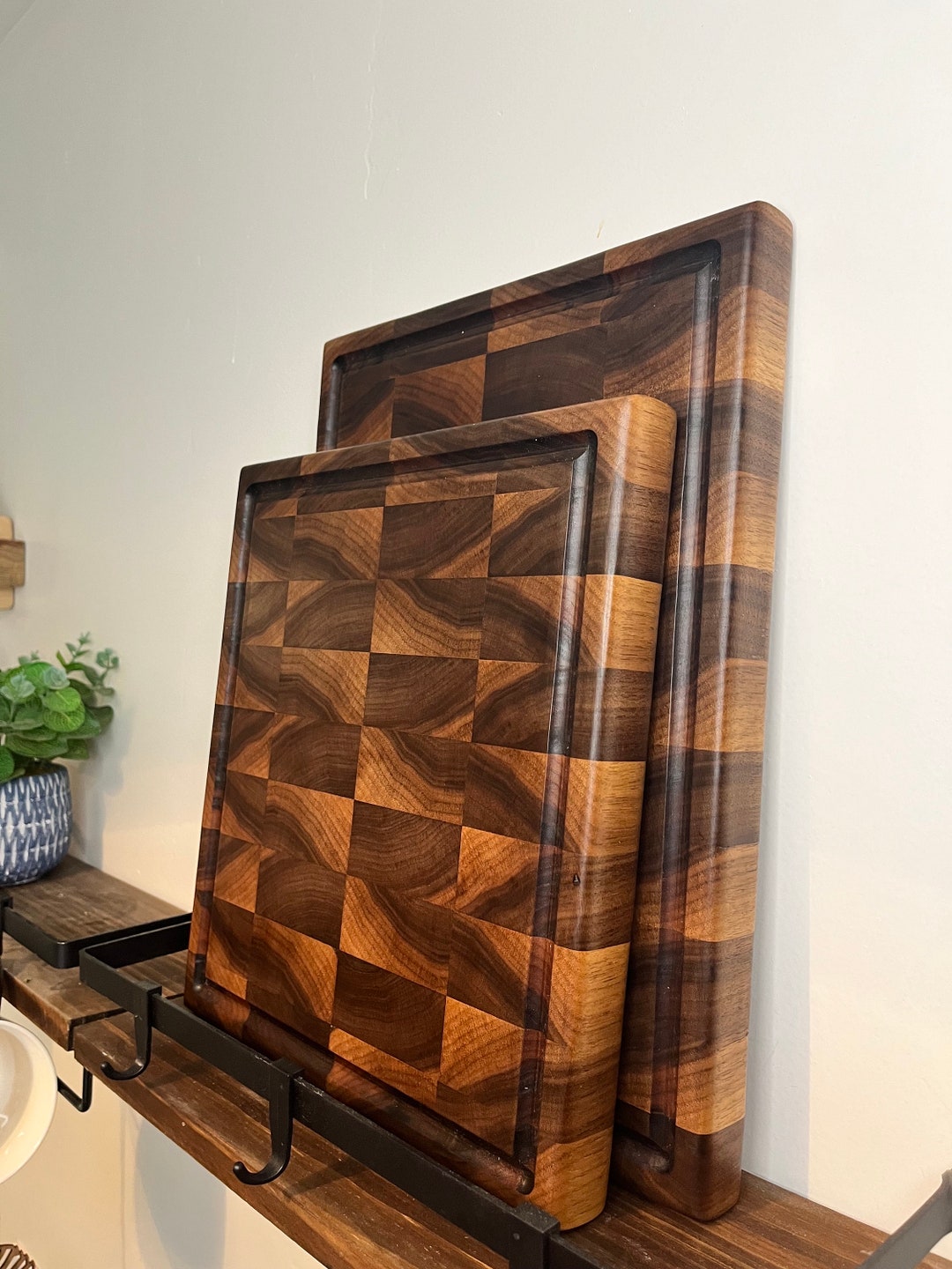 Black Walnut Butcher Block Cutting Board, End Grain Cutting Board ...