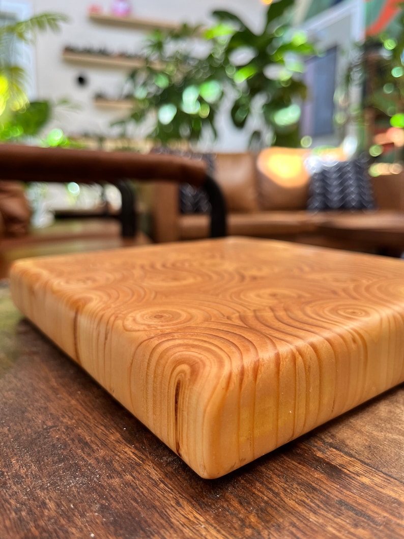 Redwood Butcher Block Cutting Board, End Grain Cutting Board, oak Chop Chopping Board, natural wood, natural materials, cutting board image 7