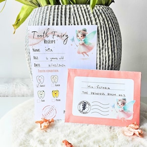 Kit imprimable d'enveloppe de fée des dents bricolage cadeau dent perdue Moments de poussière de fée personnalisés pour les enfants lettre de fée en téléchargement numérique carte de dentition