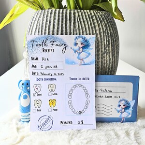 Verlorener Zahn Geschenk von der Zahnfee Digitaler Download druckbare Zahnfee DIY Kit anpassbare Umschlag digitale kleine Buchstabe druckbare Quittung