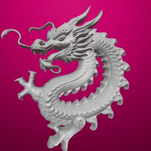 Dynamisches Drachen-3D-Modell und Tiefenkarte Aspire Artcam