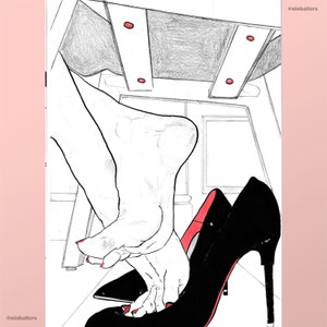 Custom Print // Art Print Size A4 // Feet Art // Wall Art for ...