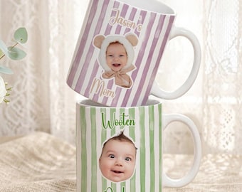 Personalized Baby Photo Mug, Custom Baby Face Coffee Mug, New Mom Dad Gift, Grandma Grandpa Keepsake, Picture Mug Gift, Birthday Coffee Cup