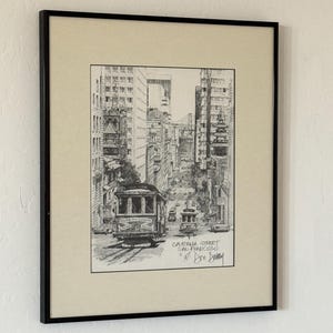 Don Davey 「California St San Francisco」 Don Davey California Street San Francisco Print Signed&Dated