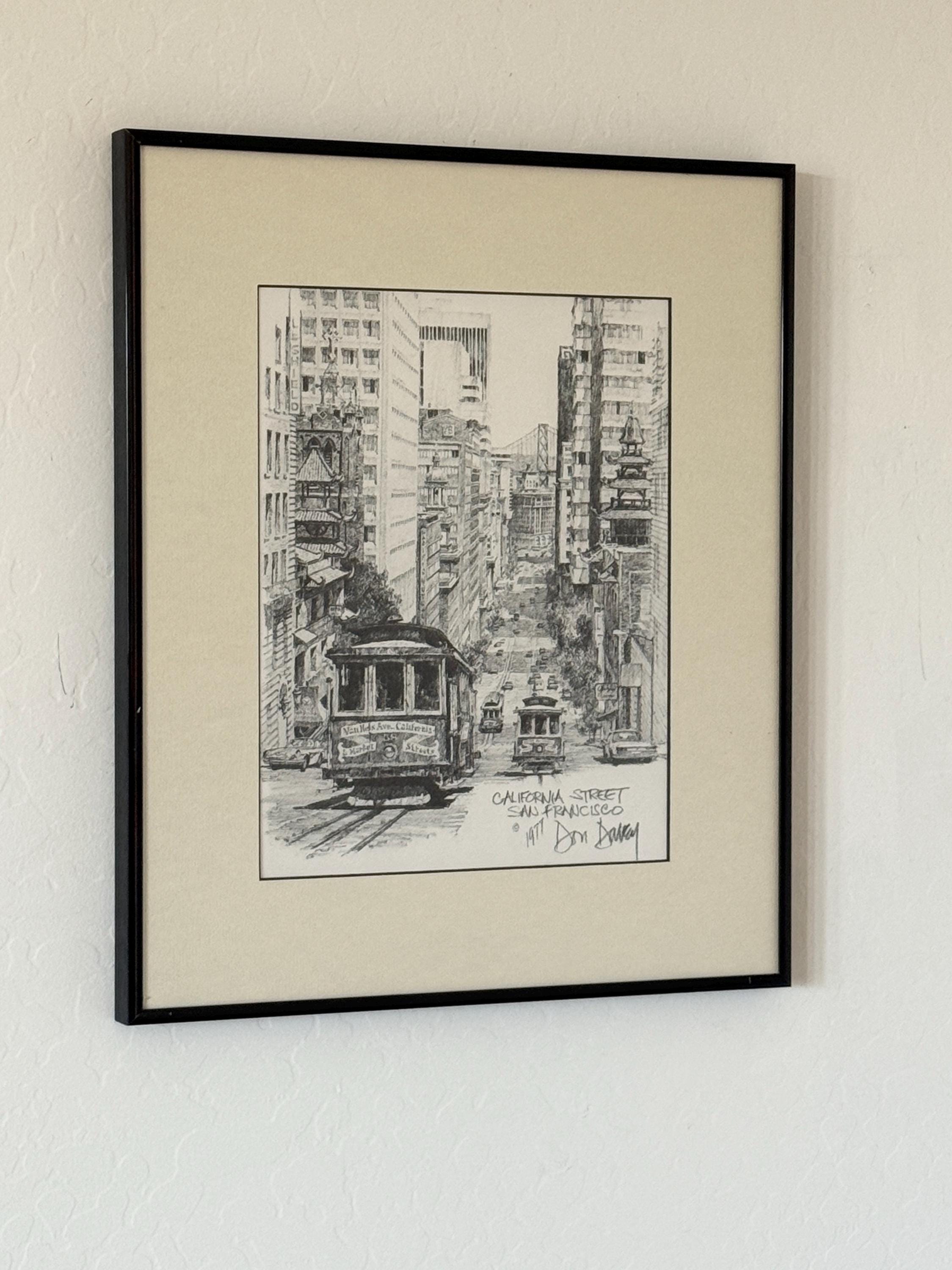 Don Davey 「California St San Francisco」 Don Davey Signed Art Print California Street San Francisco 5