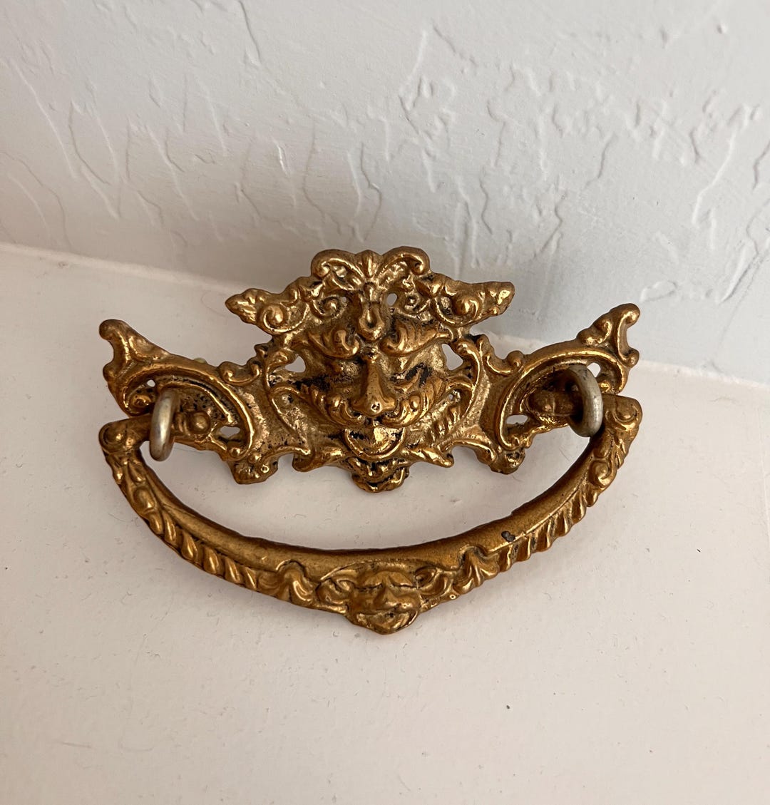 Antique Brass Lion Head Drawer or Cabinet Pulls, Cabinet Drawer Pulls ...