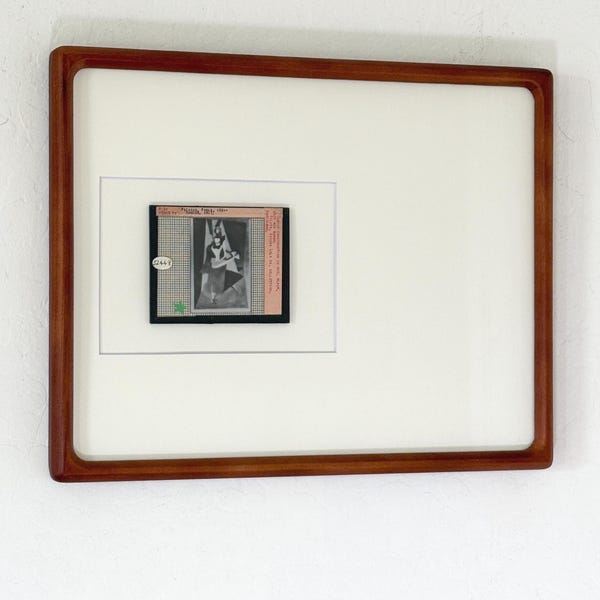 Vintage Picasso Antique Museum Slide Custom Framed Still Life, Framed Wall Artwork Typography Modernist Home Decor MCM Abstract Still Life