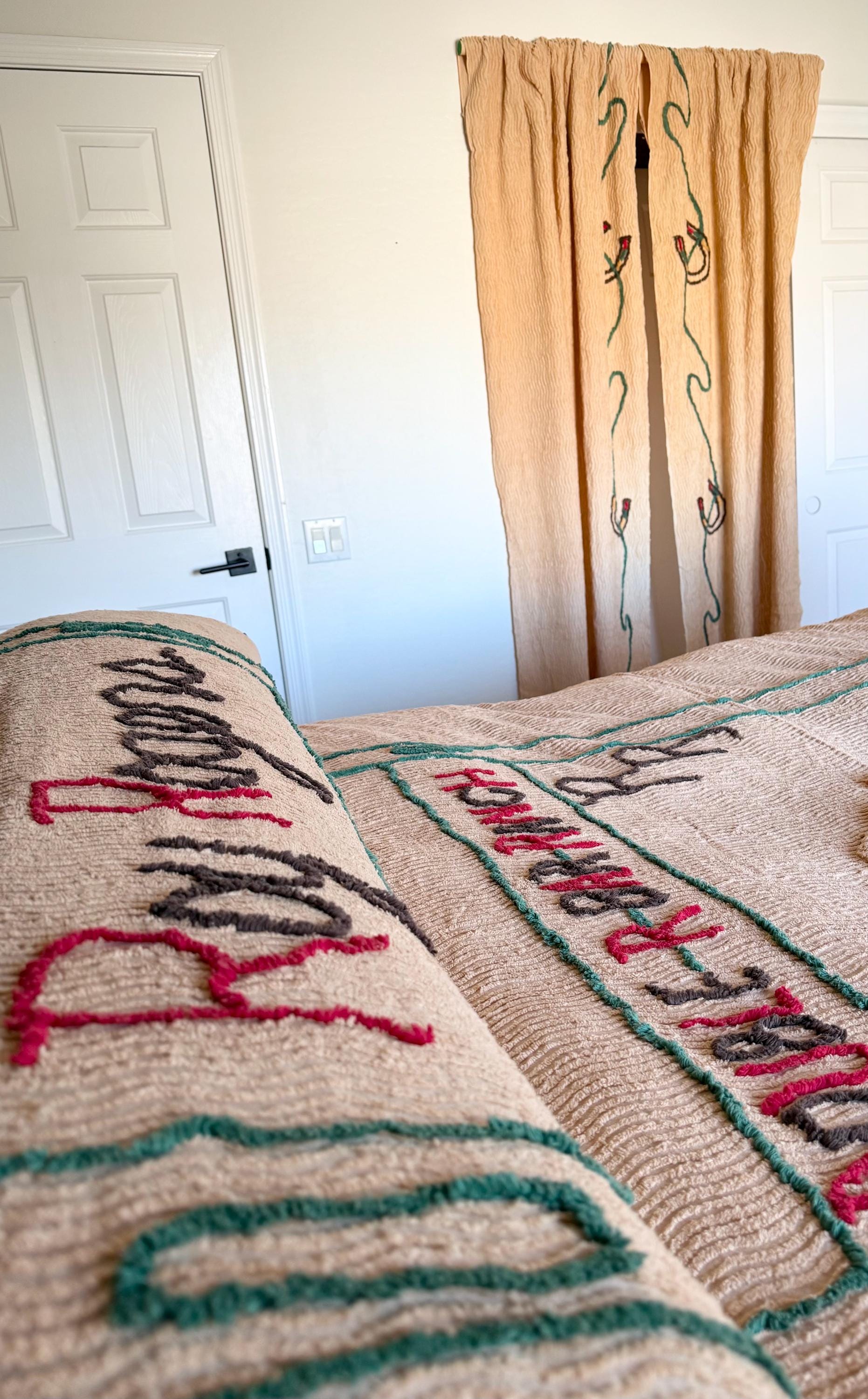 ブランケット 1950's Complete Western Set! 4 Curtains, 1 Bedspread, 3 Rugs in
