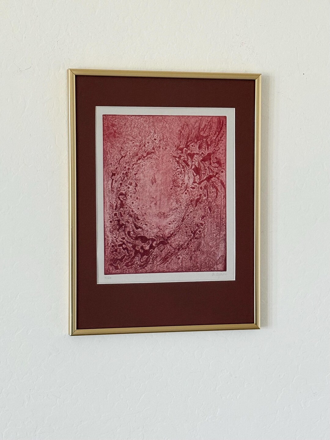 Vintage 1970s Original Abstract Etching Intaglio Modernist Artist ...