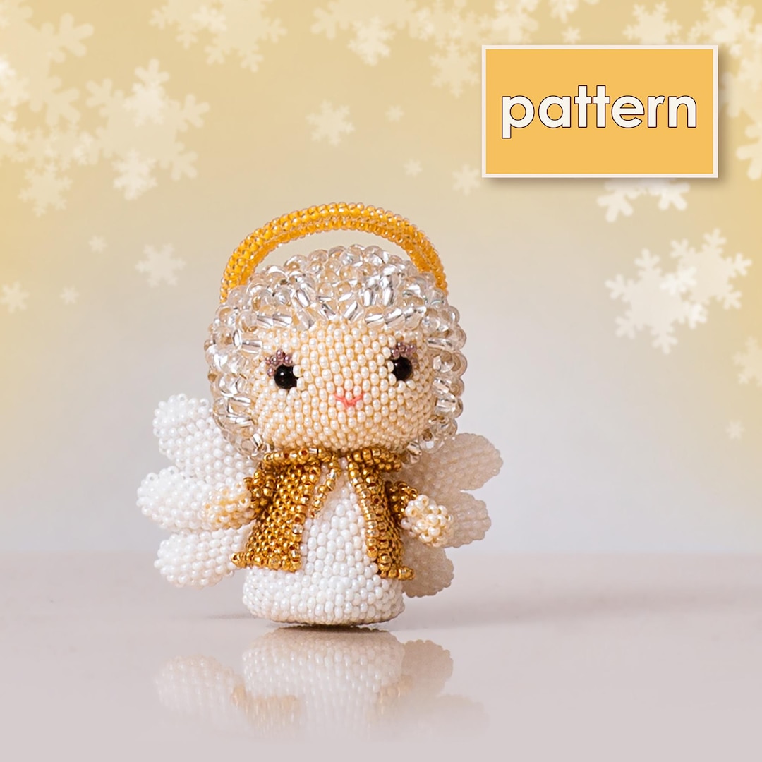 Beaded Angle Pattern Beaded Angel Pattern PDF | Christmas Mini Bead Figurine DIY | Peyote ...