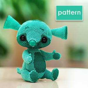 Beading Tutorial Alien | PDF Pattern Geometric Peyote Stitch | DIY Beaded Instructions