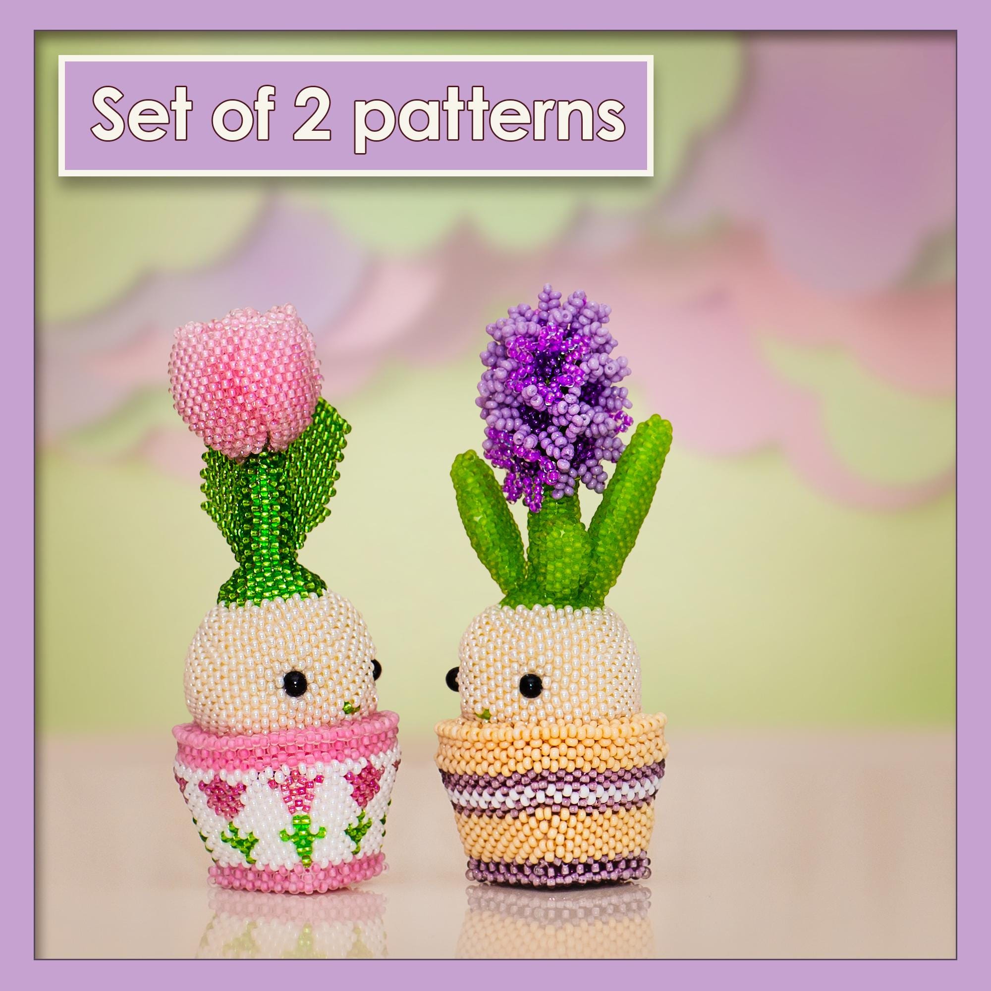 Set of Beading Tutorials – Hyacinth and Tulip | Peyote Stitch