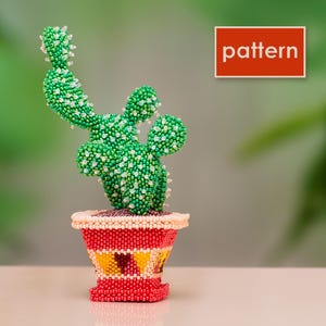 Perline Peyote Stitch Cactus Opuntia / Tutorial dettagliato PDF / Perline fai da te