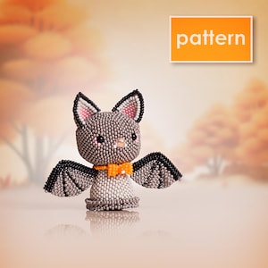 Beaded Bat Halloween PDF Pattern | Peyote Stitch Tutorial | DIY Seed Bead Decor