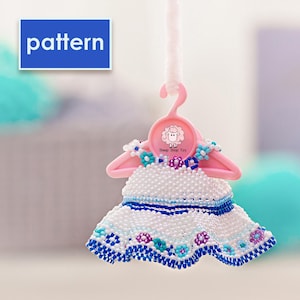 Detailed Pattern of Bunny Dress | Peyote Stitch Beading PDF Tutorial | DIY Beaded Animal Dress