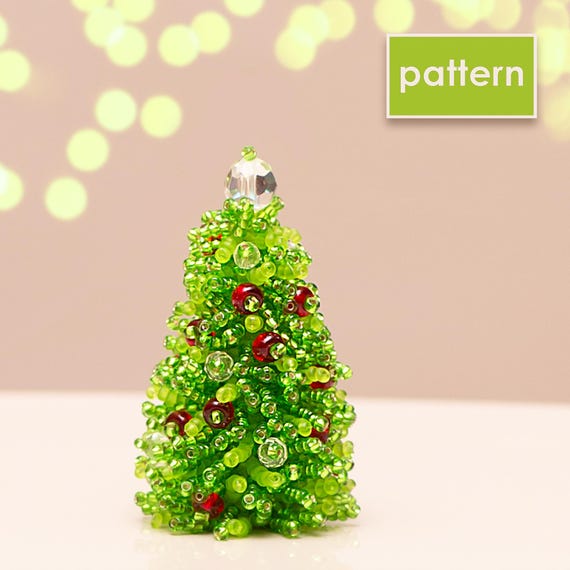 Beaded Christmas Tree Pattern | Peyote Stitch Tutorial | DIY Holiday Decoration PDF Beading Pattern