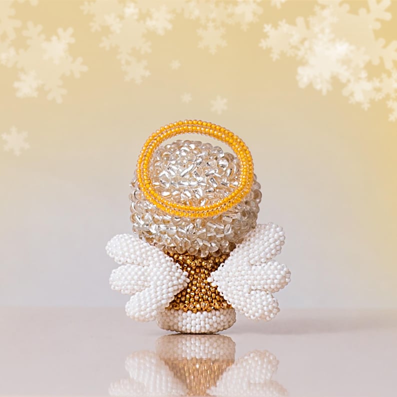 Beaded Angle Pattern Beaded Angel Pattern PDF | Christmas Mini Bead Figurine DIY | Peyote ...