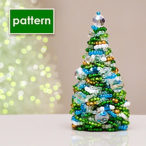 DIY Beaded Christmas Tree | PDF Peyote Stitch Pattern | Holiday Beadwork Festive Tutorial