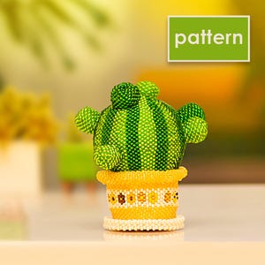 Beading Peyote Stitch Cactus | Detailed Pattern Tutorial PDF | Beaded Craft DIY