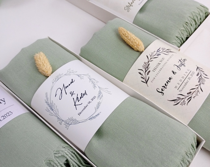 Personalized Pashmina Shawl: Wedding Favor Scarf