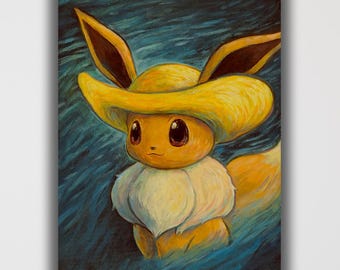 麦わら帽子をかぶったイーブイ ゴッホ美術館 ポケモンカード プロキシ