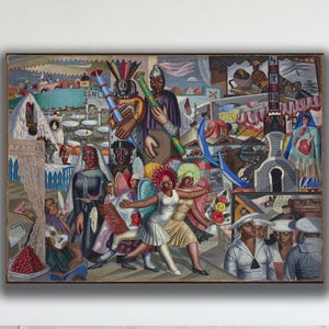 The Fair di Maruja Mallo – Stampa artistica modernista d'avanguardia, opera d'arte murale di qualità museale