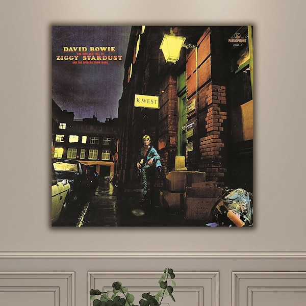 Der Aufstieg und Fall von Ziggy Stardust Album Cover Poster, David Bowie Leinwand, Der Aufstieg und Fall von Ziggy Stardust und die Spinnen vom Mars