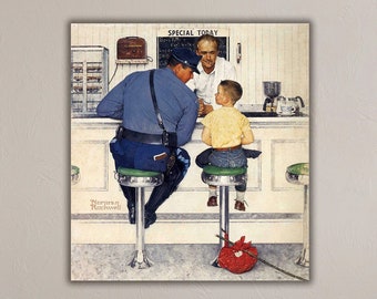 Historical Art - Norman Rockwell - The Runaway - Giclee