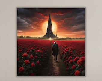 The Dark Tower Canvas Print, Stephen King Book Cover Art