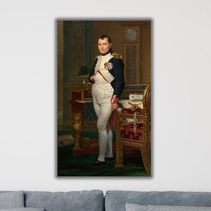 Napoleon Bonaparte Wall Art, Napoleone di Buonaparte Poster, Emperor of the French on Canvas, Jacques-Louis David&#39;s Napoleon Portrait Poster