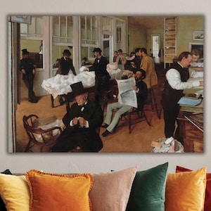 A Cotton Office in New Orleans By Edgar Degas Artwork, Edgar Degas Modern Work Art, Impressionist Edgar Degas Canvas