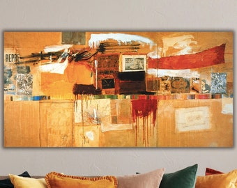 Robert Rauschenberg Rebus Pop Art Canvas, Abstract Artwork